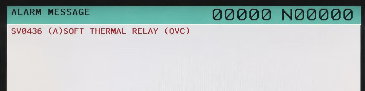 FANUC SV0436 Soft Thermal Relay OVC Alarm: Causes and Troubleshooting