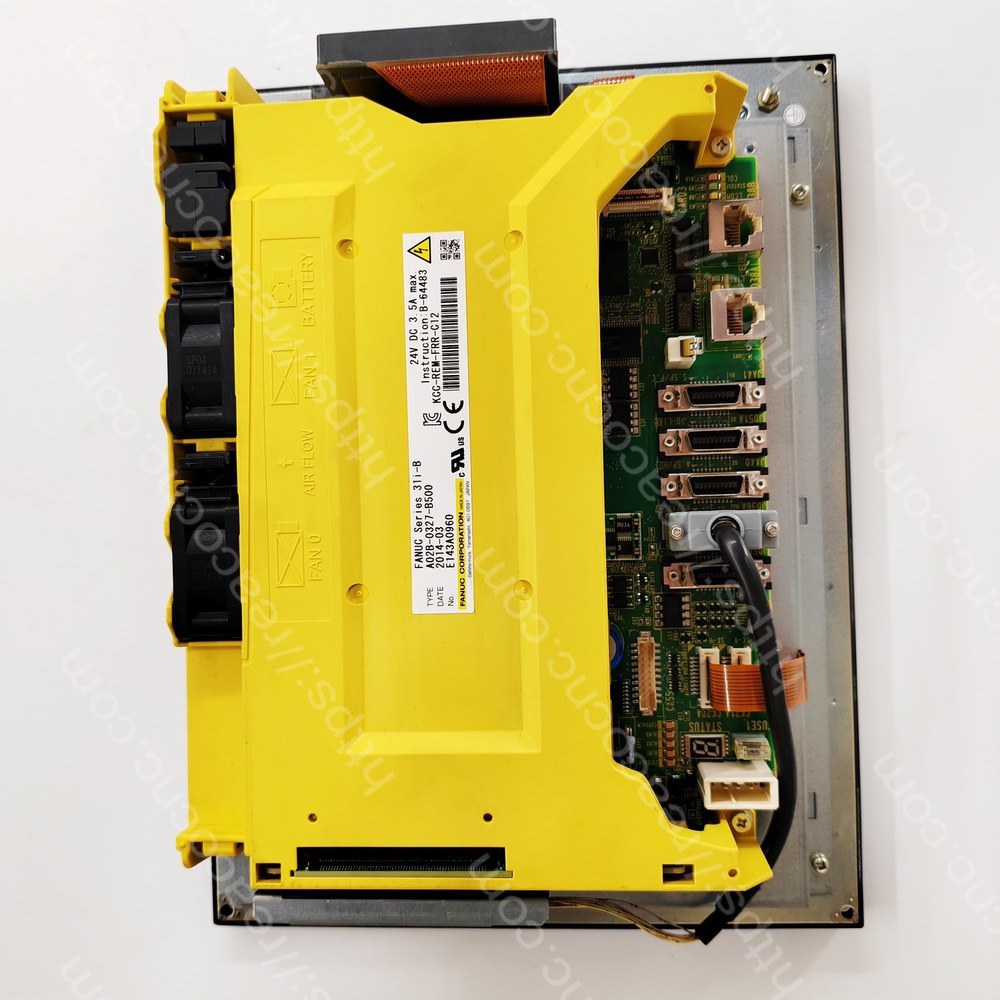 31i-B A02B 0327 B500 System Model number plate closeup for verification - 31i-B A02B 0327 B500