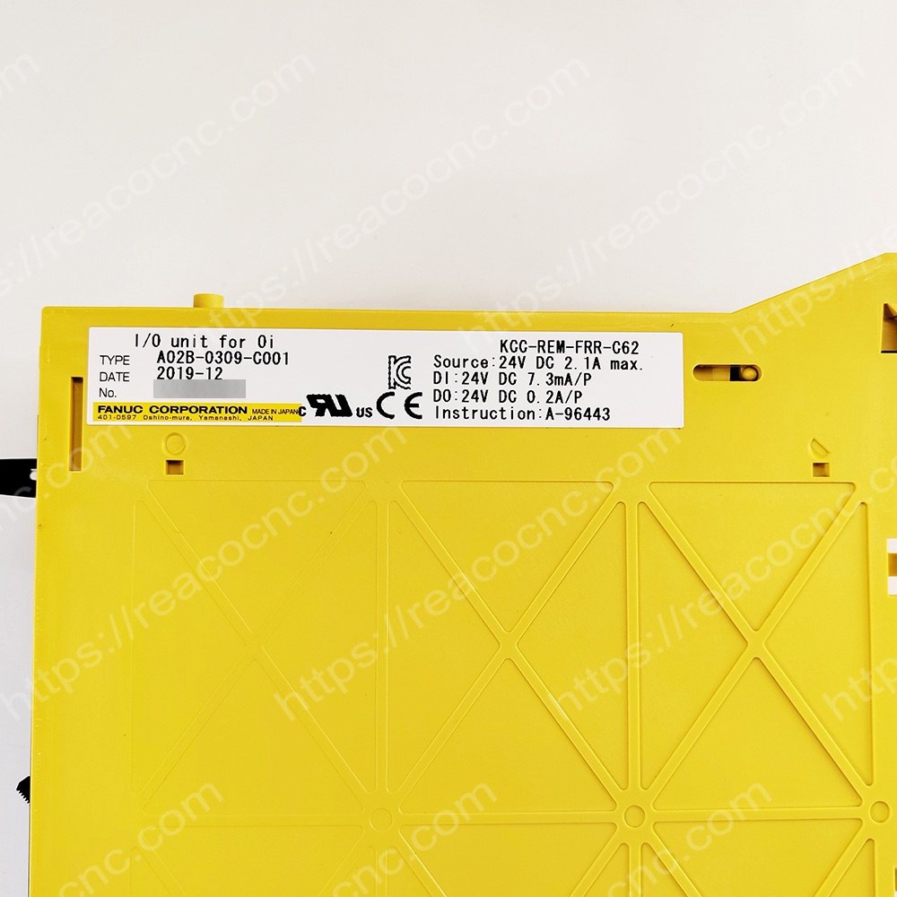 A02B 0309 C001 Model number plate closeup for verification - A02B 0309 C001