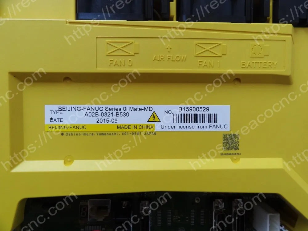 FANUC A02B-0321-B530 part number and 0i Mate-MD identification label