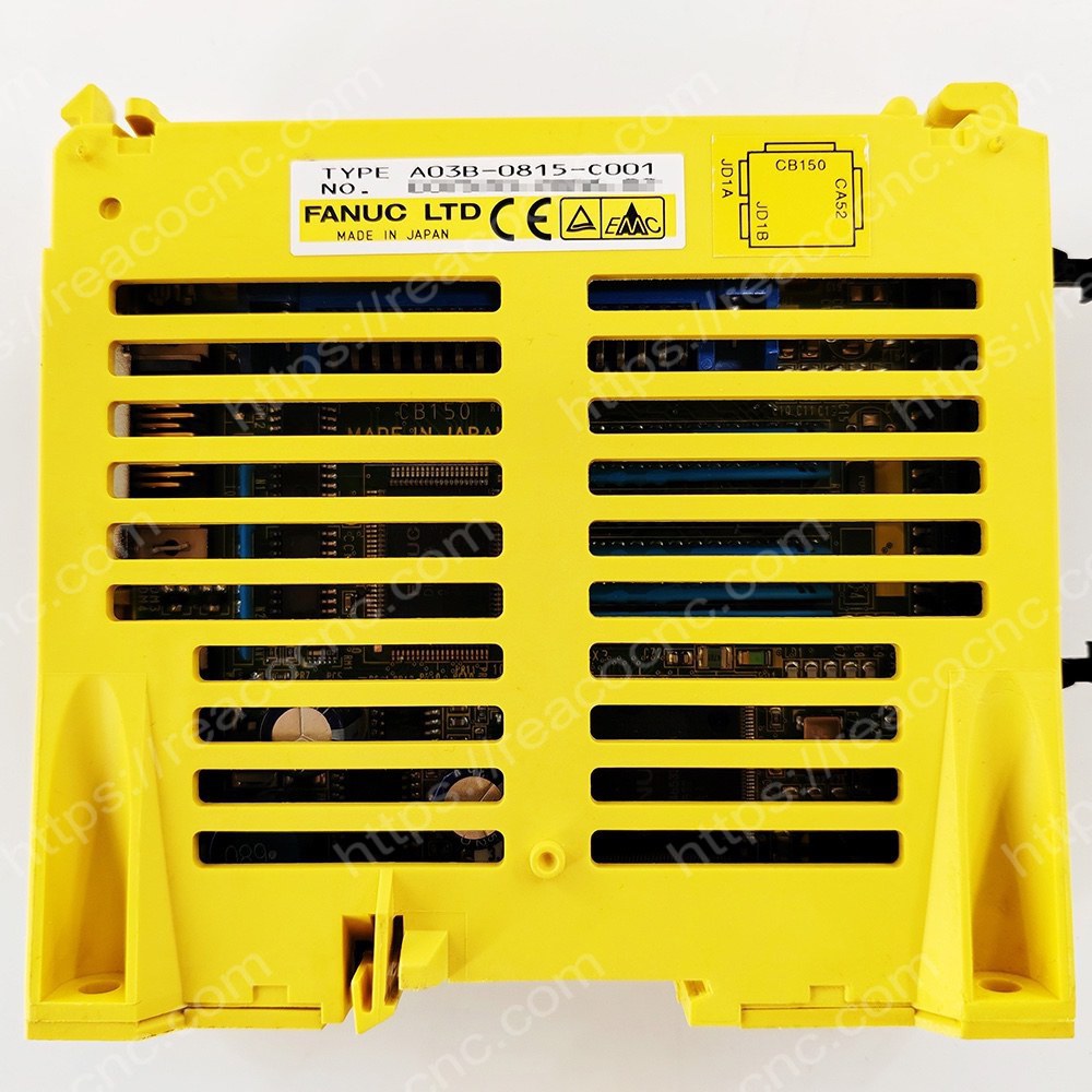 A03B 0815 C001 Model number plate closeup for verification - A03B 0815 C001