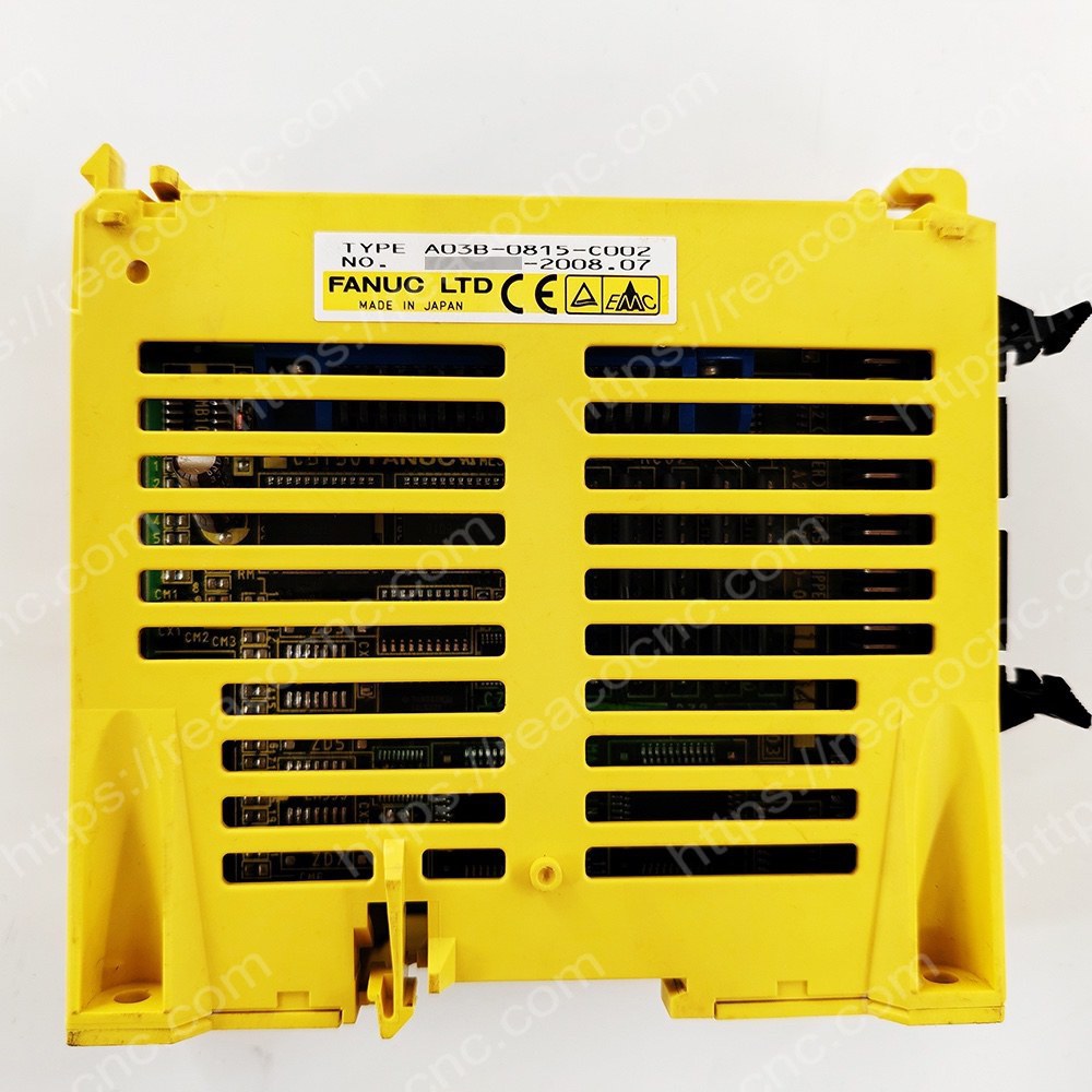 A03B 0815 C002 Model number plate closeup for verification - A03B 0815 C002