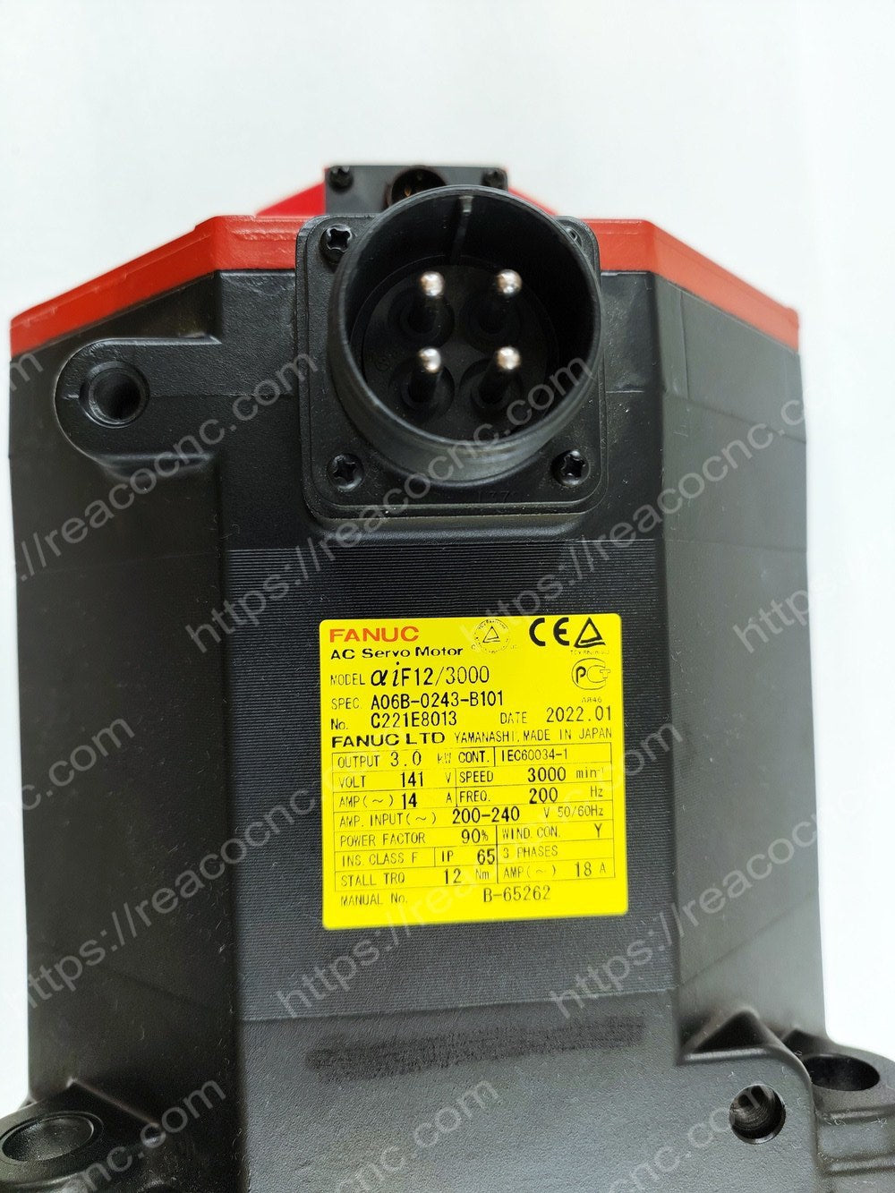 A06B 0243 B101 Motor Model number plate closeup for verification - A06B 0243 B101