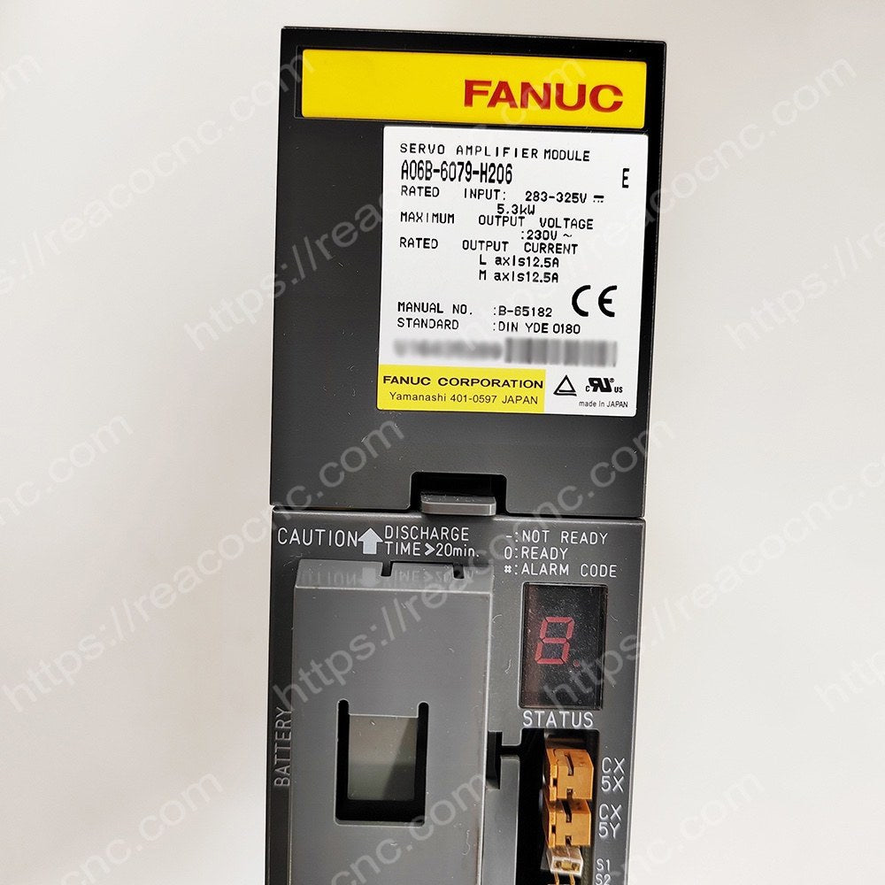 A06B 6079 H206 Drive Model number plate closeup for verification - A06B 6079 H206