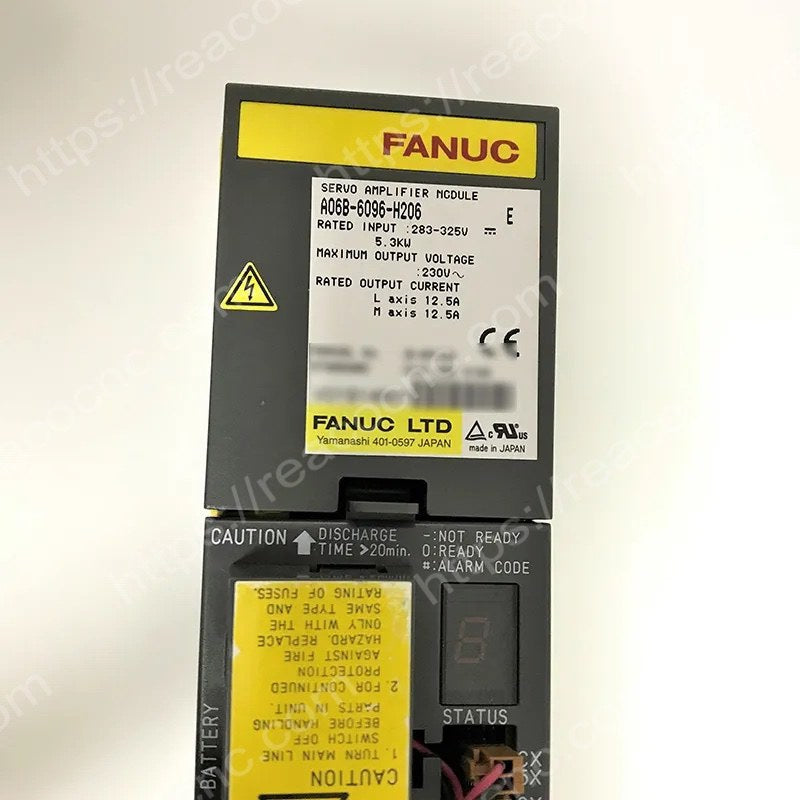 A06B-6096-H206 Fanuc servo amplifier label SVM2-40/40 dual axis drive