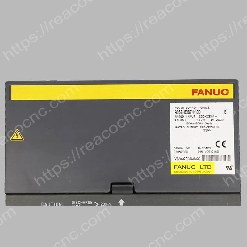 A06B6087H130 Model number plate closeup for verification - A06B-6087-H130