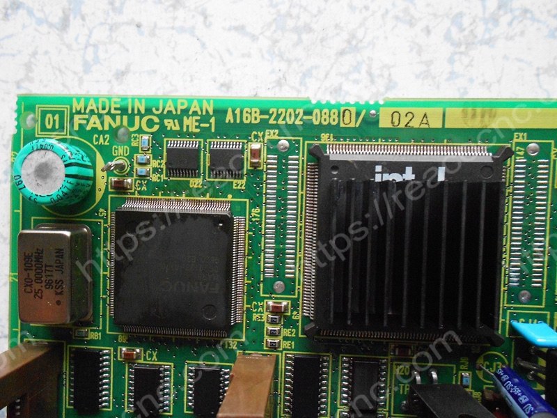 FANUC A16B-2202-0880 Old System Main Board Model plate closeup - Verification and Repair available