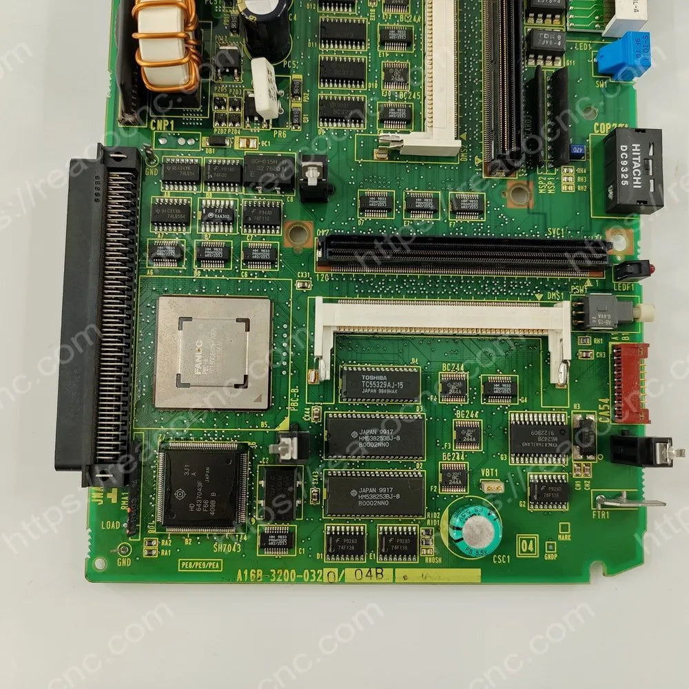 Close-up of A16B-3200-0320 part number on FANUC PCB