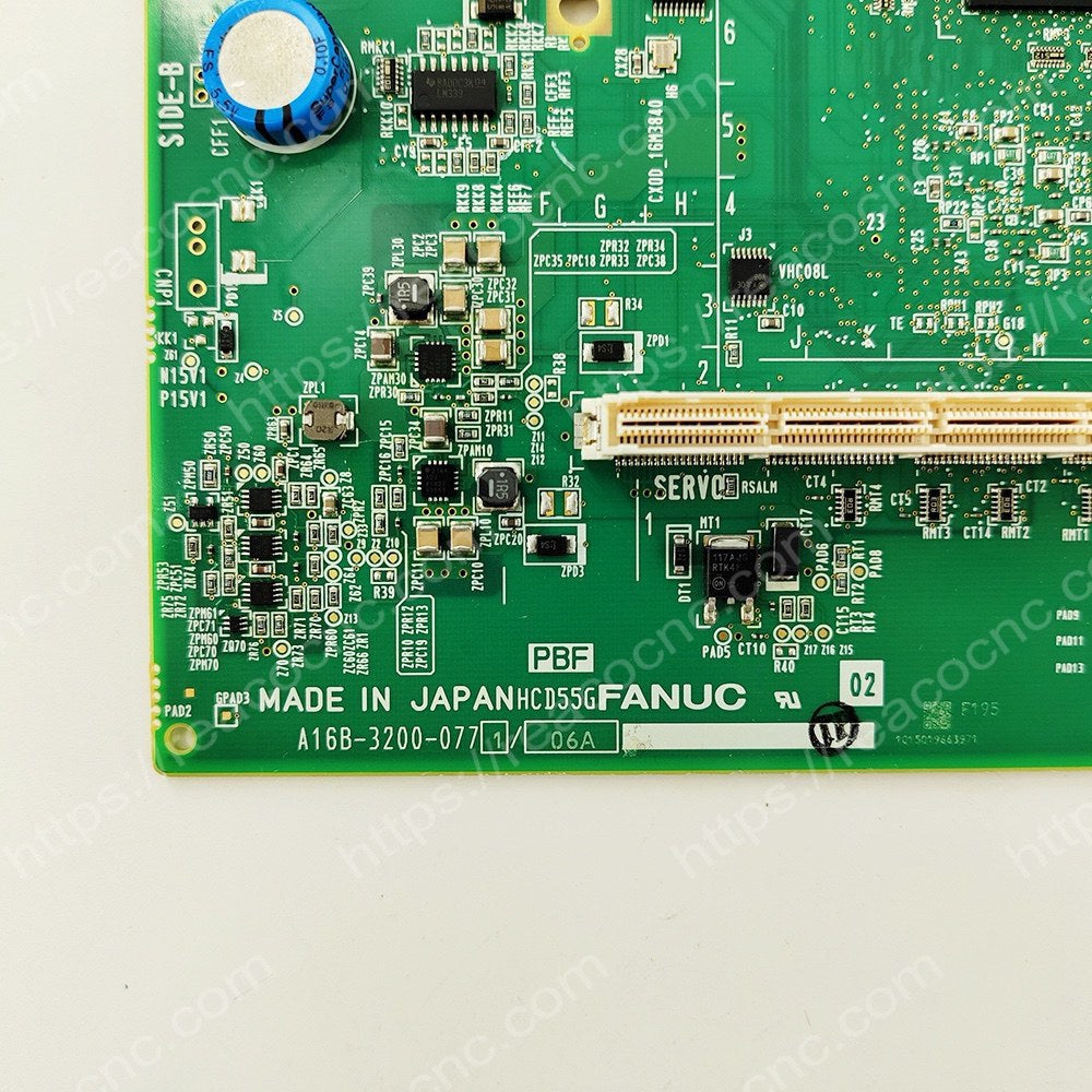 FANUC A16B-3200-0771 Main Board Model plate closeup - Verification and Repair available