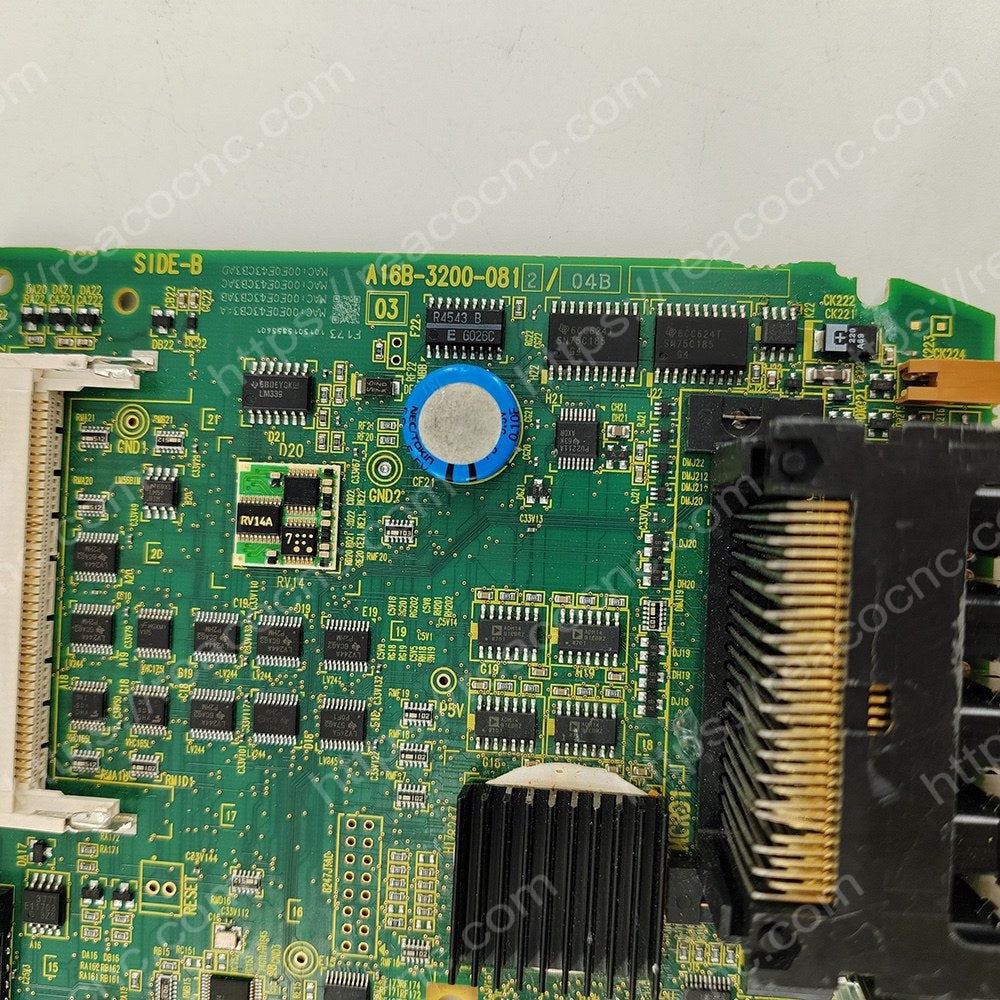 FANUC A16B-3200-0812 Circuit Board Model plate closeup - Verification and Repair available