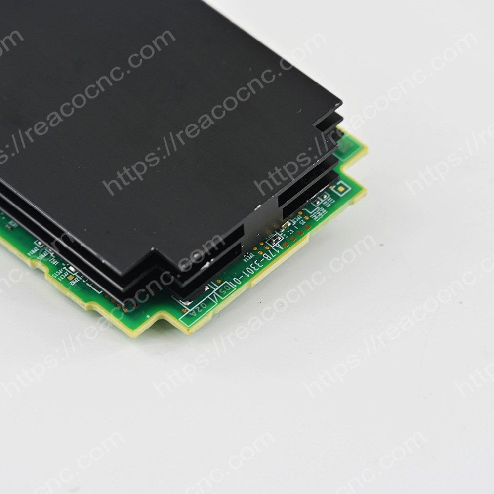 FANUC A17B-3301-0105 CPU Card Model plate closeup - Verification and Repair available