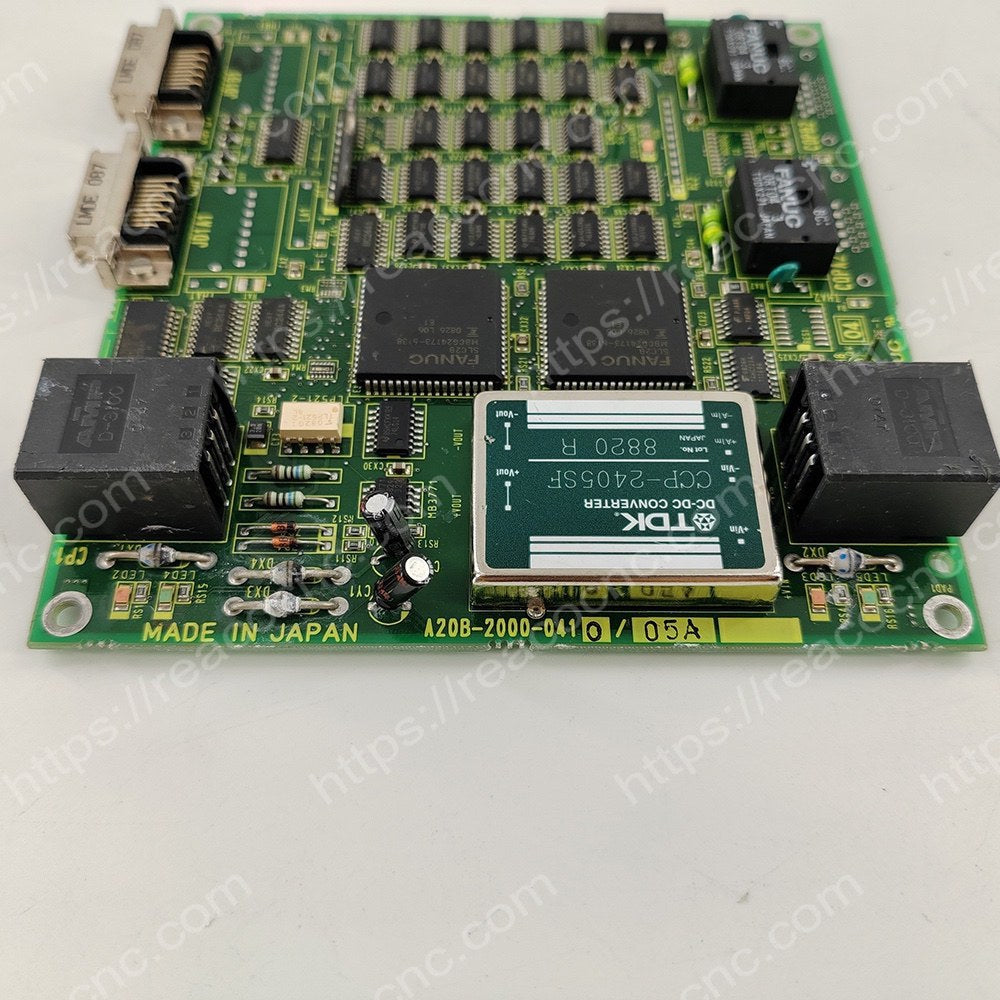 FANUC A20B-2000-0410 IO Board Model plate closeup - Verification and Repair available