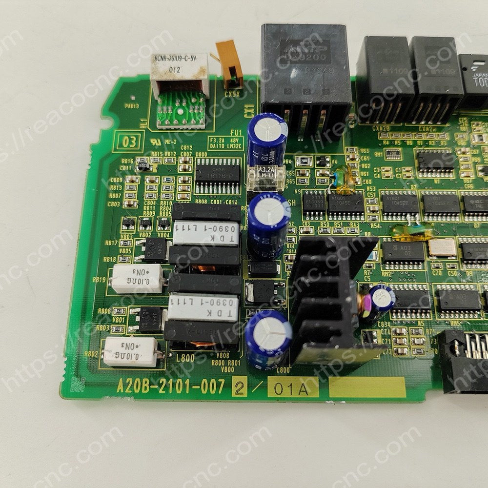 FANUC A20B-2101-0072 Circuit Board Model plate closeup - Verification and Repair available
