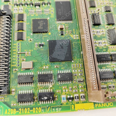 FANUC A20B-2102-0201 Circuit Board Model plate closeup - Verification and Repair available