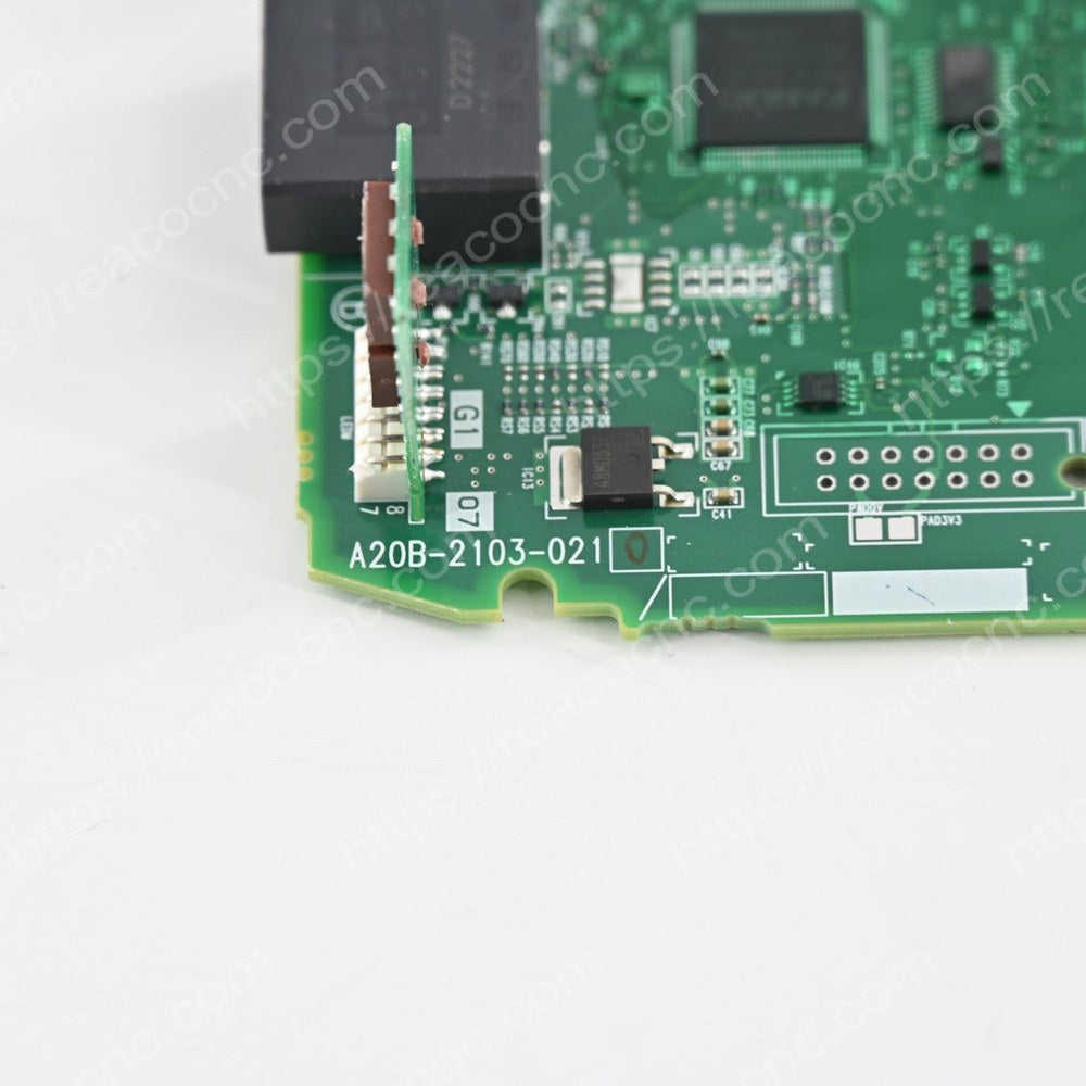 FANUC A20B-2103-0210 Power Drive Board Model plate closeup - Verification and Repair available