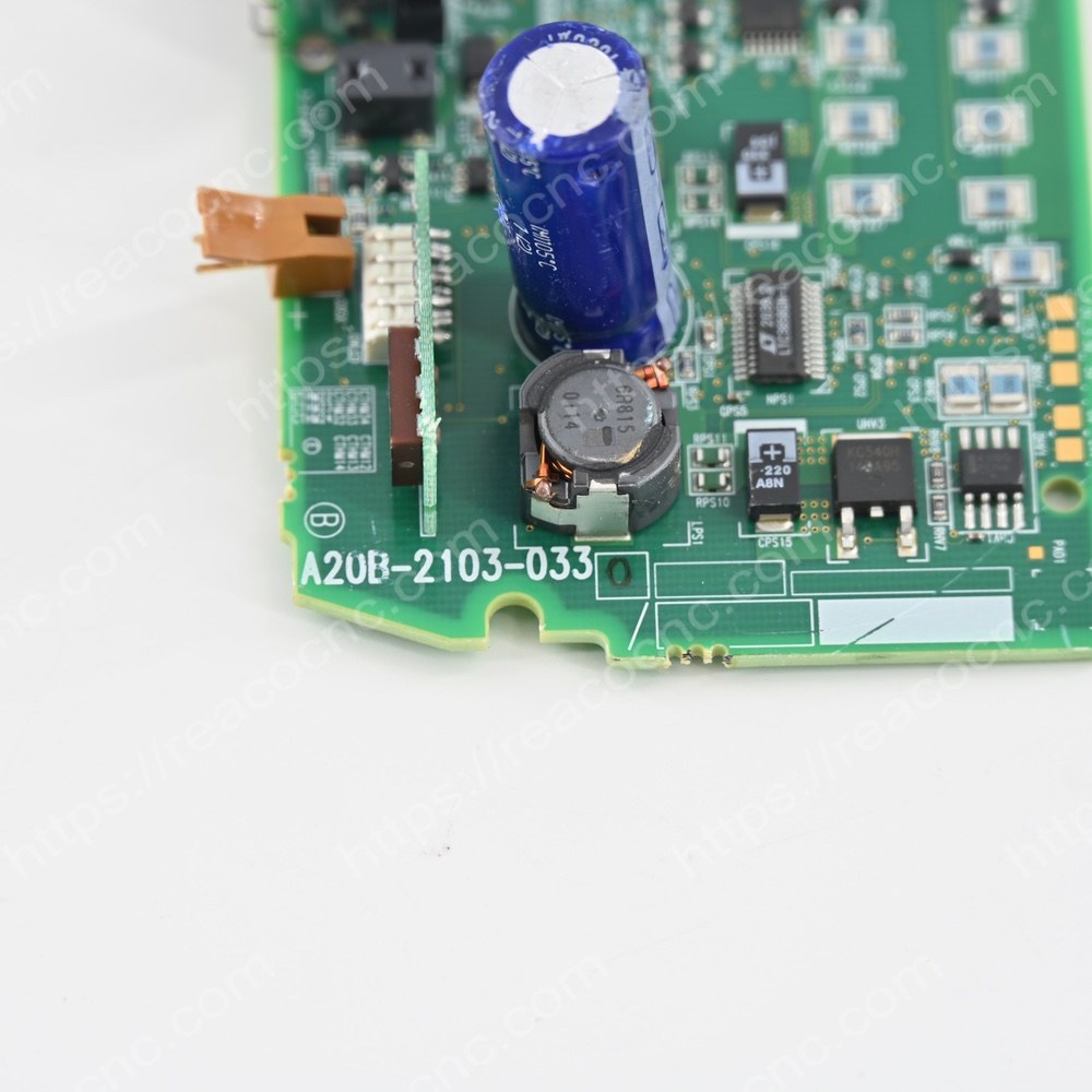 FANUC A20B-2103-0330 Drive Board Side Panel Model plate closeup - Verification and Repair available