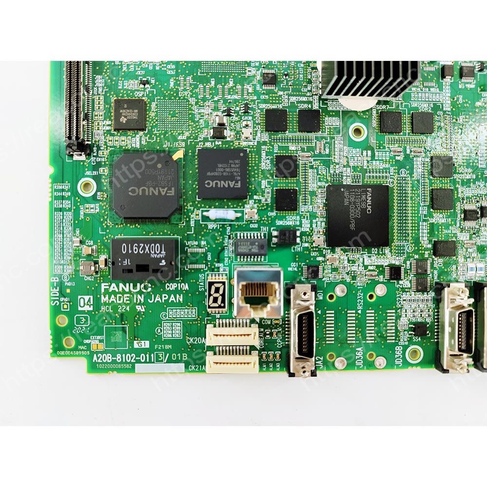 FANUC A20B-8102-0113 MF/TF PLUS System Main Board Model plate closeup - Verification and Repair available
