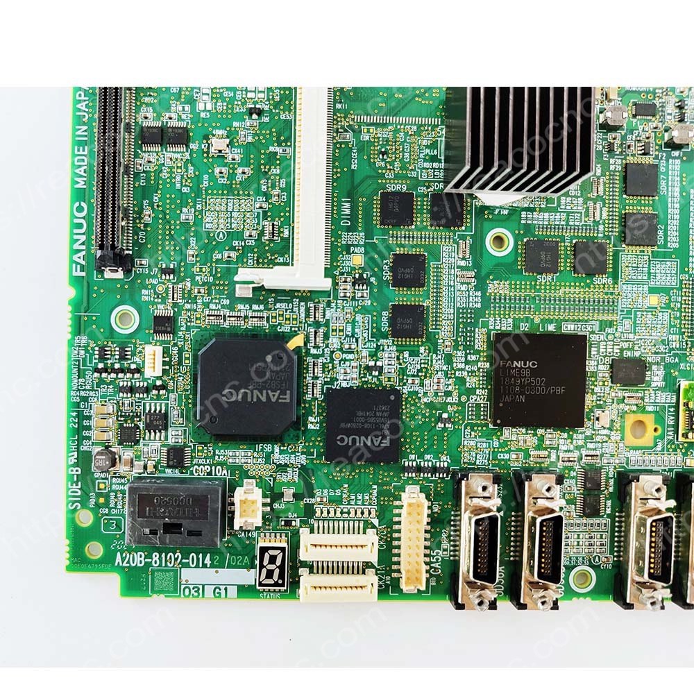 FANUC A20B-8102-0142 Main Board Model plate closeup - Verification and Repair available