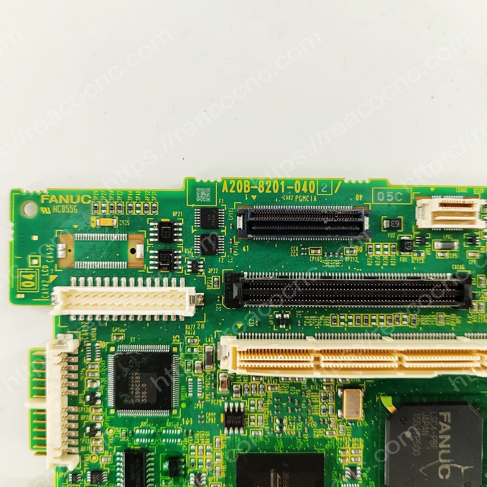 FANUC A20B-8201-0402 Main Board Model plate closeup - Verification and Repair available