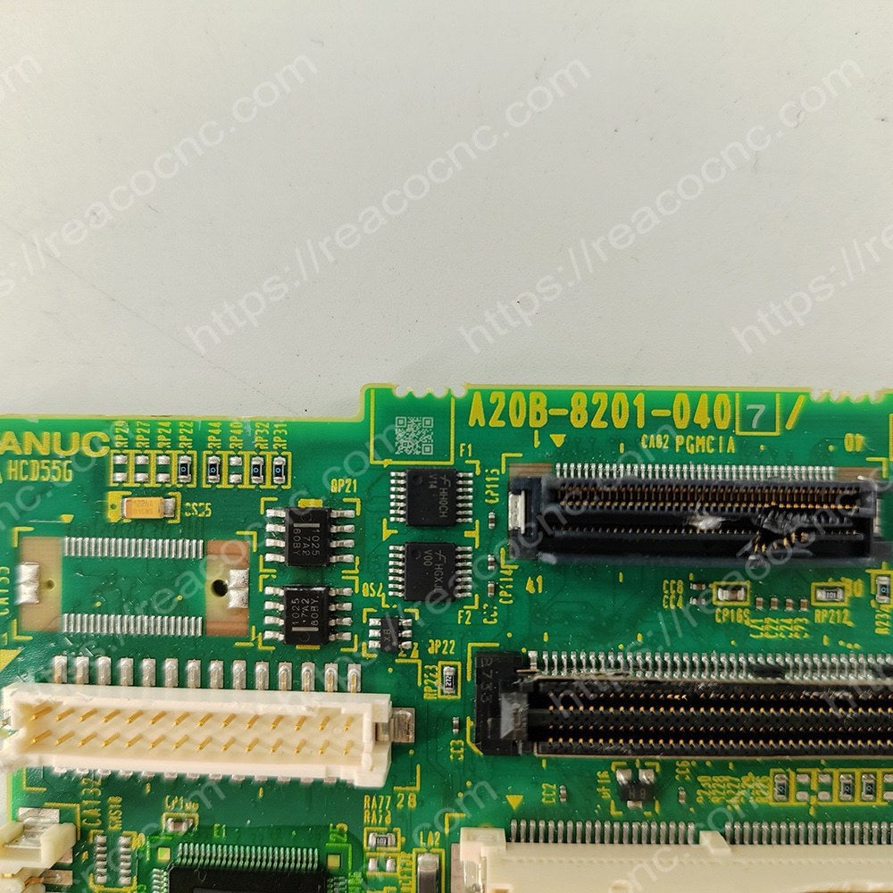 FANUC A20B-8201-0407 System Main Board Model plate closeup - Verification and Repair available