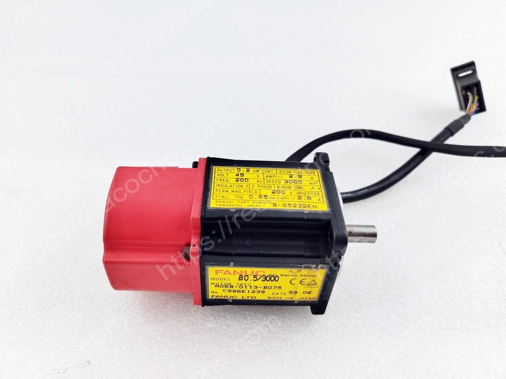 A06B-0113-B075 Fanuc AC servo motor B0.5/3000 straight shaft