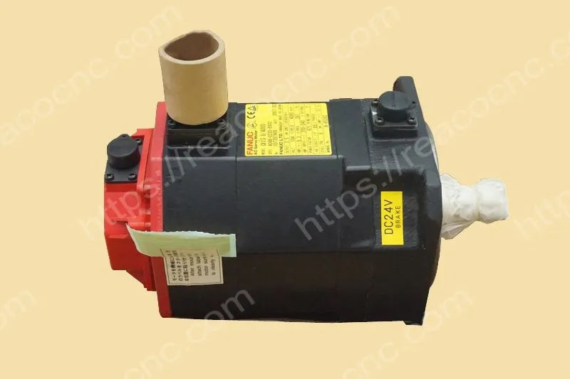 A06B-0235-B502 Fanuc AiS8/4000 AC servo motor with straight keyed shaft and 24V brake