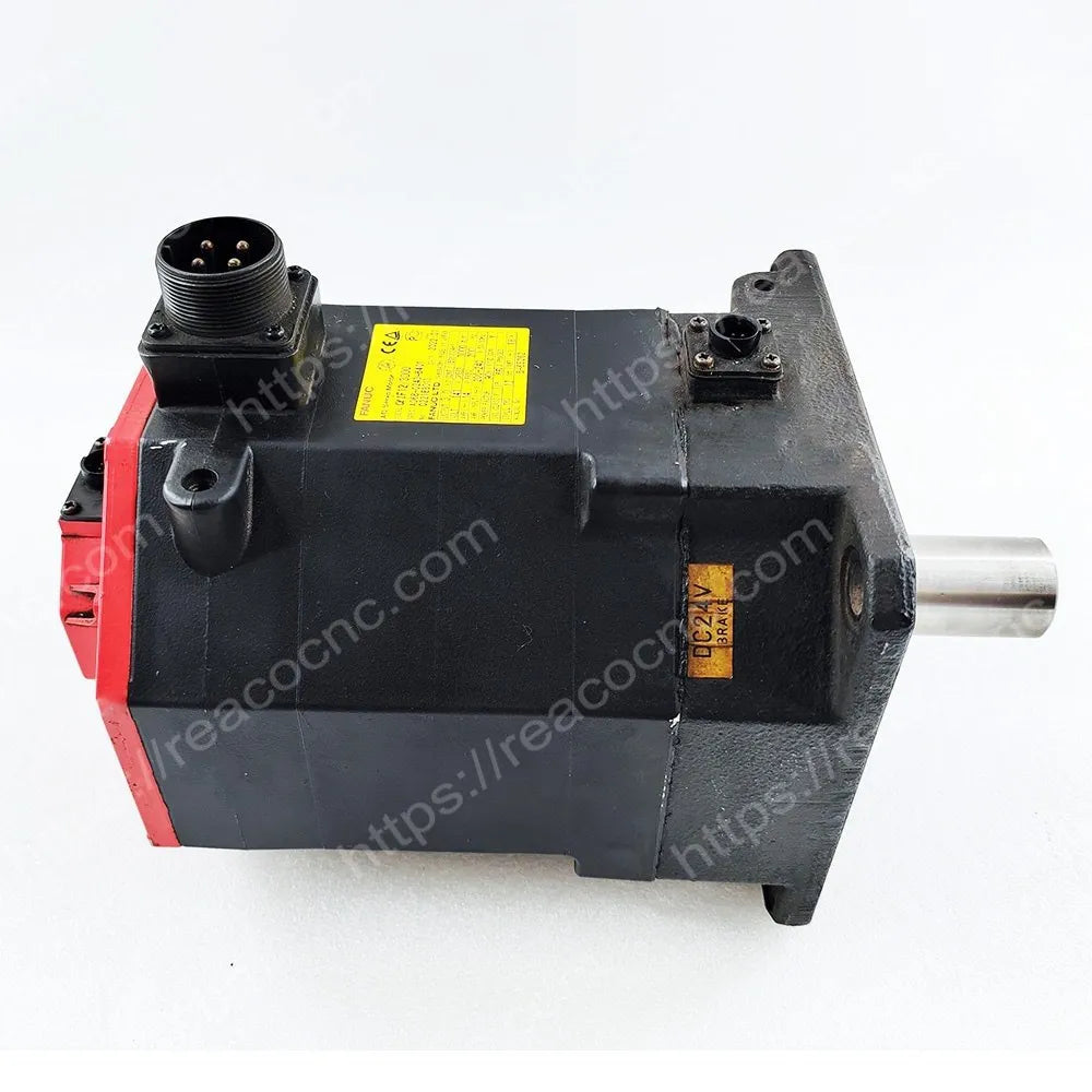 A06B-0243-B401 Fanuc AiF12/3000 AC servo motor with straight smooth shaft and 24V brake