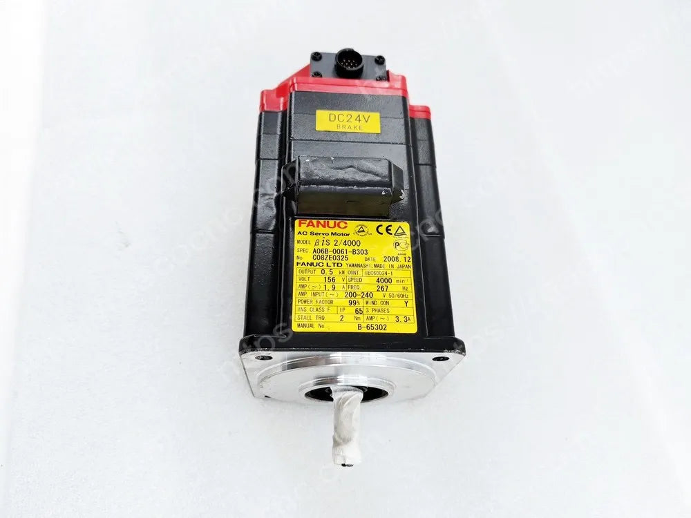Front shaft view of A06B-0061-B303 Fanuc motor