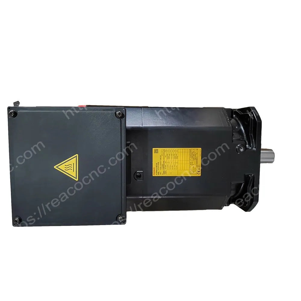 Front flange and spindle shaft view of A06B-1446-B113#0202 Fanuc spindle motor