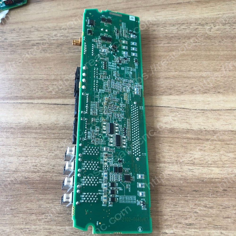 Back view of A20B-2102-0642 Fanuc 3 axis servo drive PCB