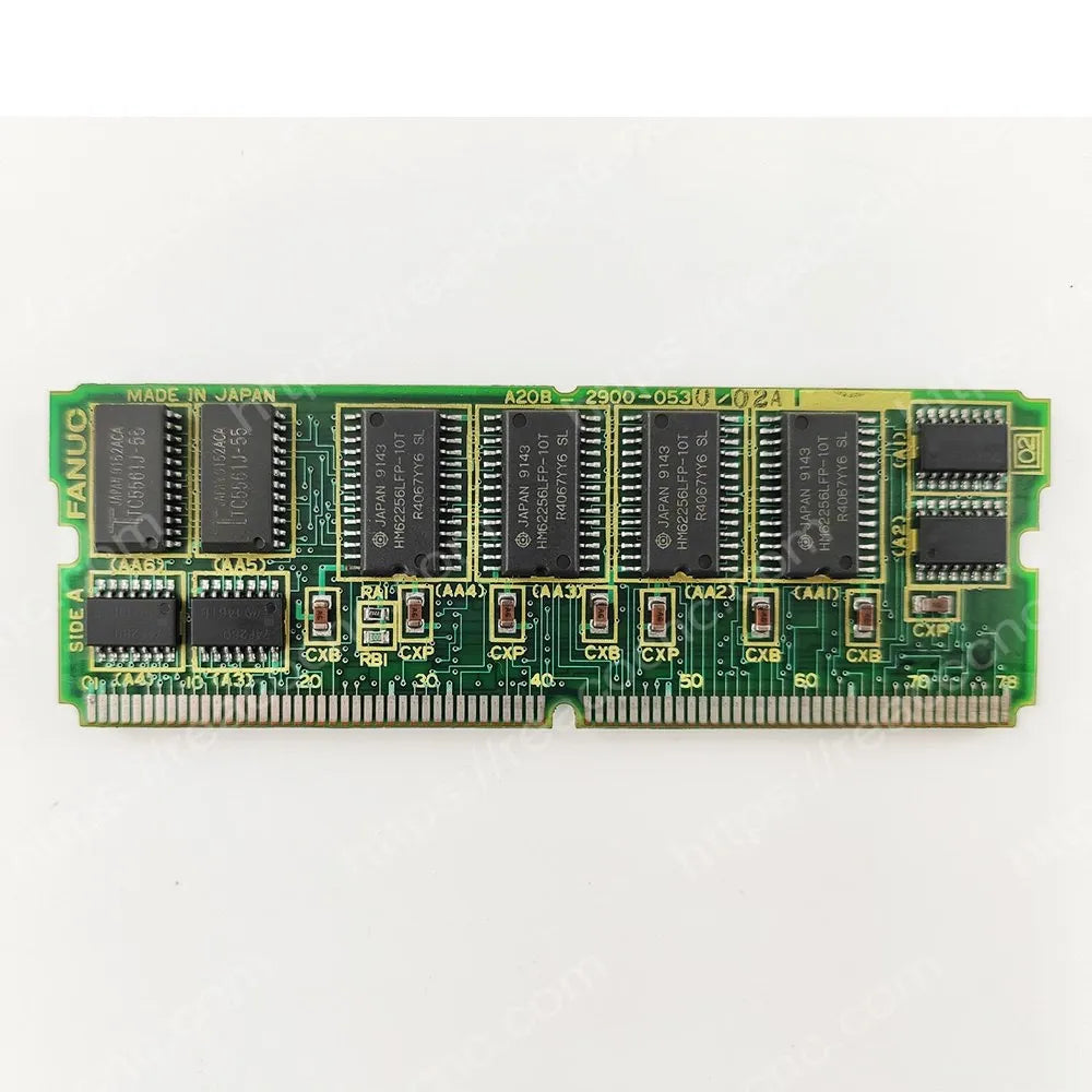 Front component layout of A20B-2900-0530 Fanuc 256 KB SRAM memory module