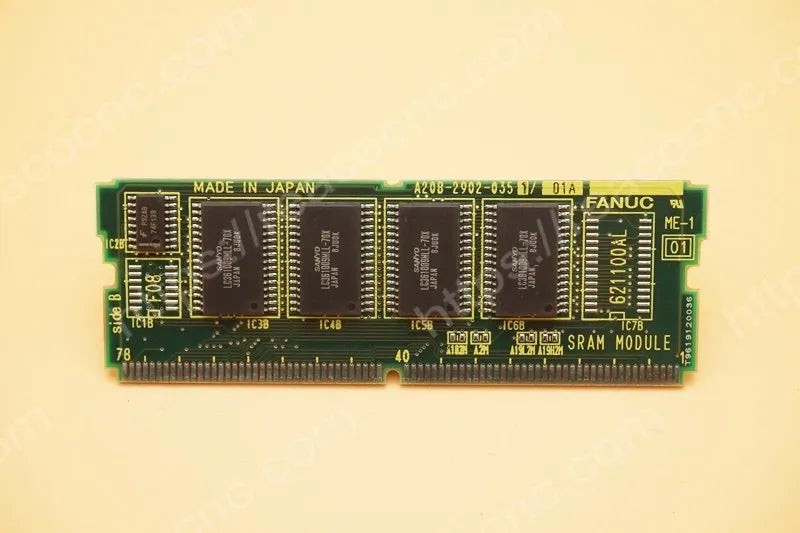 Front component layout of A20B-2902-0351 Fanuc 768 KB additional SRAM module