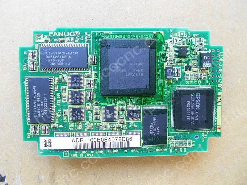 Populated-board view of A20B-3300-0420 Fanuc GUI display control card with 64 MB DRAM for 10.4/15-inch LCD