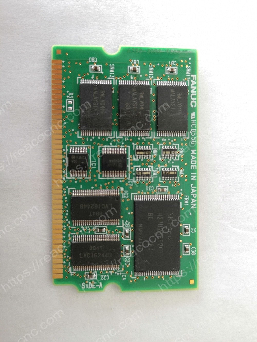 Back view of A20B-3900-0303 Fanuc memory module PC board