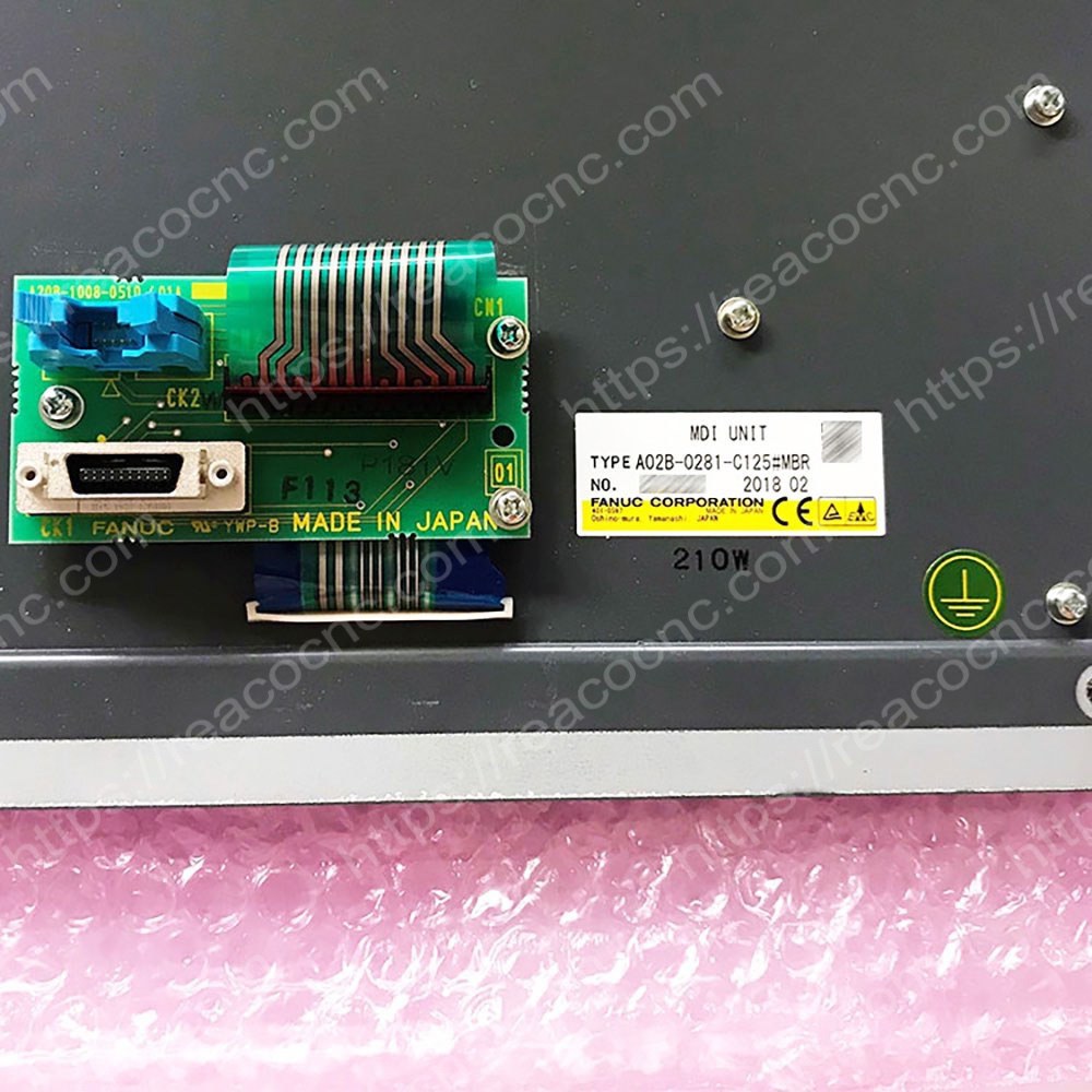 Model label of FANUC A02B-0281-C125#MBR keypad