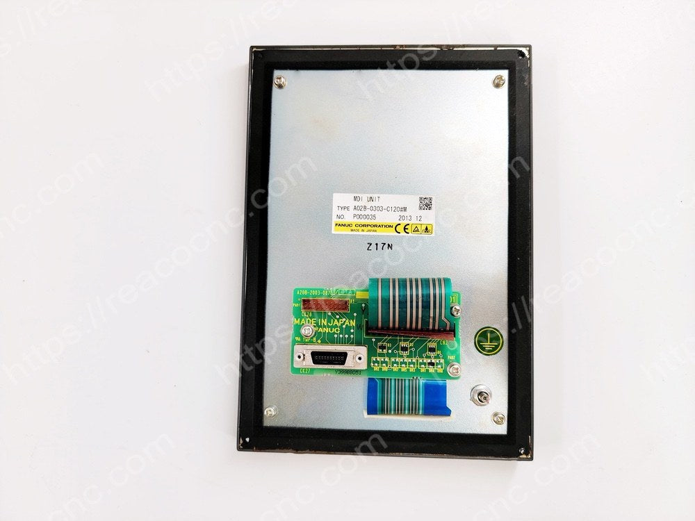 Back side of FANUC A02B-0303-C120#M keypad with mounting details