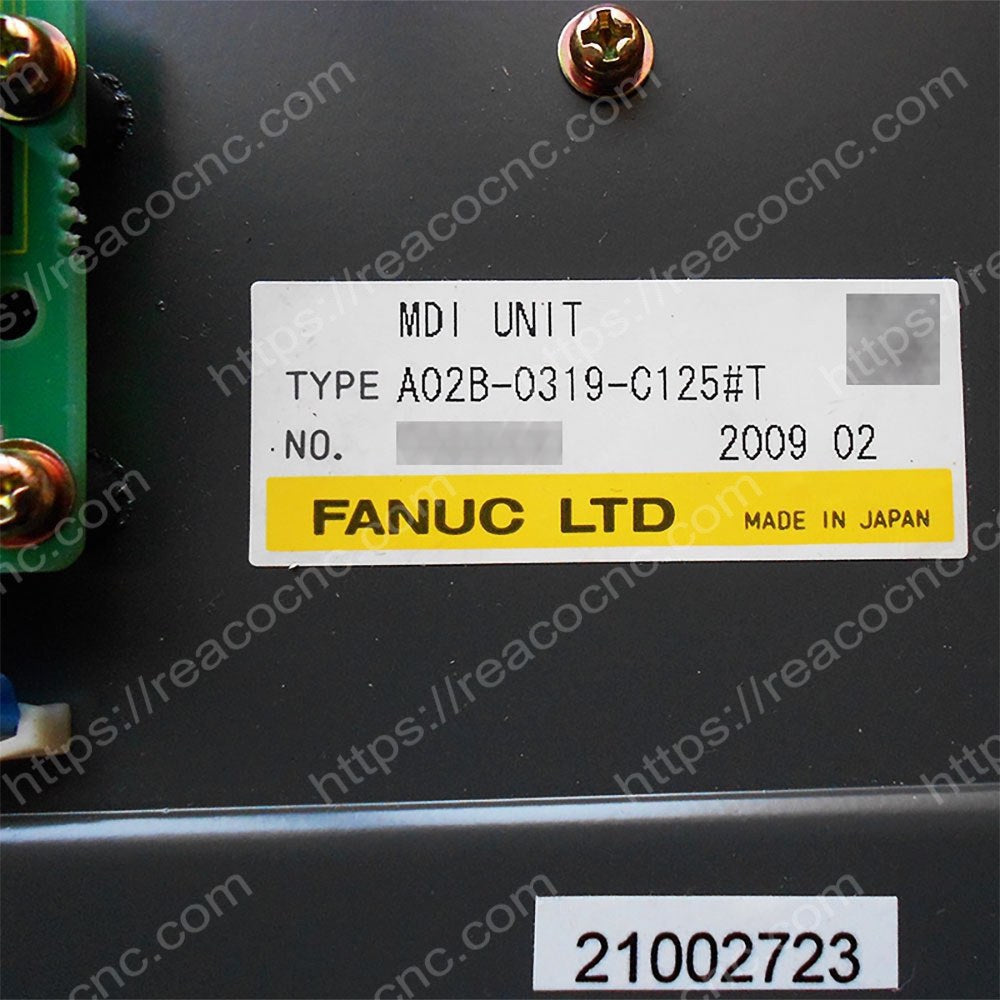 FANUC A02B-0319-C125#T Model Label
