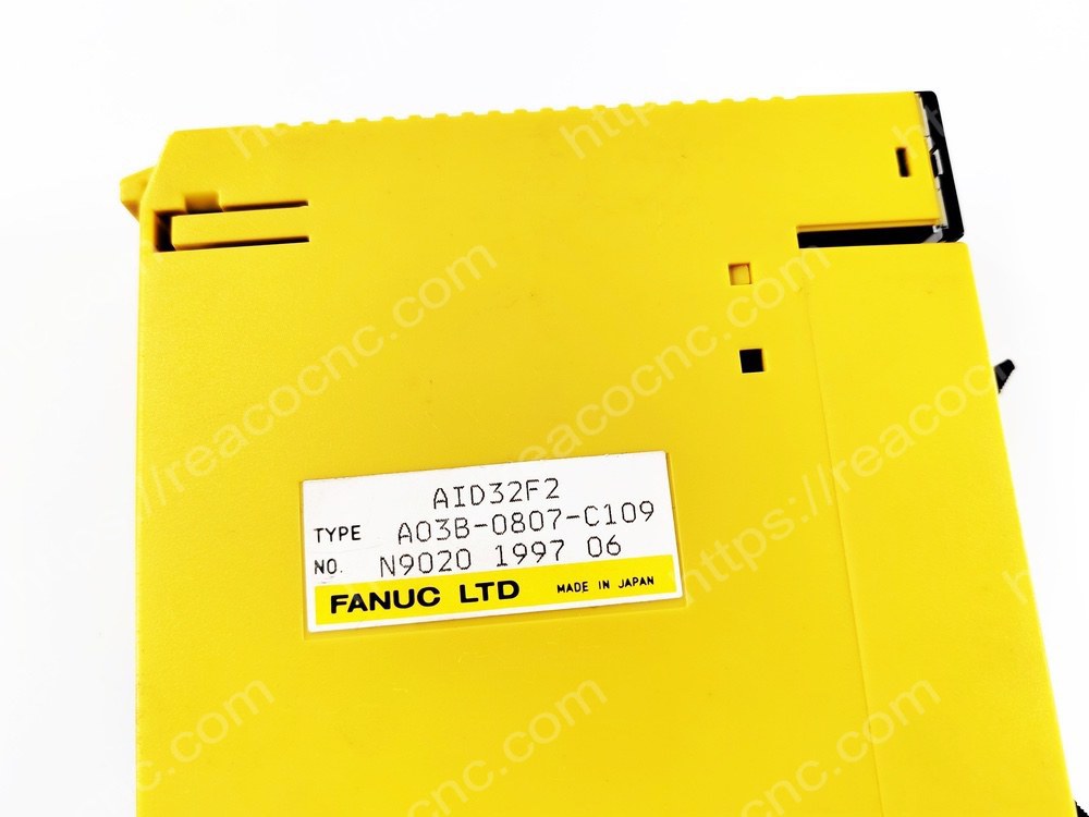 Model label showing FANUC A03B-0807-C109 part number