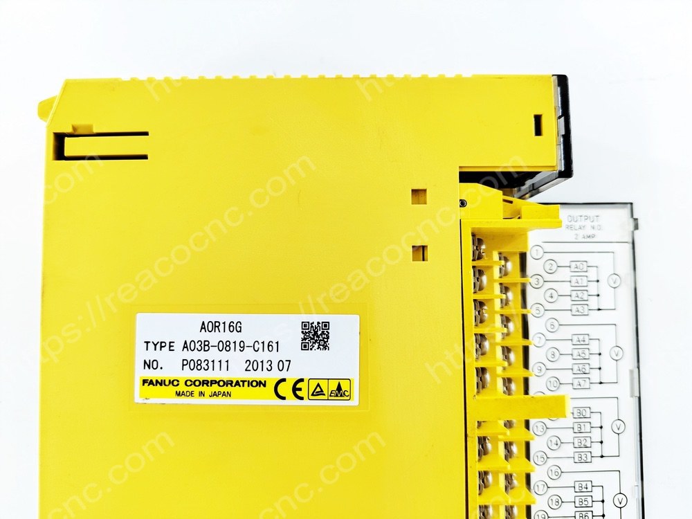Model label of FANUC A03B-0819-C161 IO module AOR16G