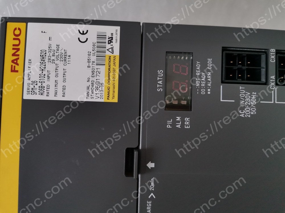 Model label of FANUC A06B-6102-H226#H520 spindle drive