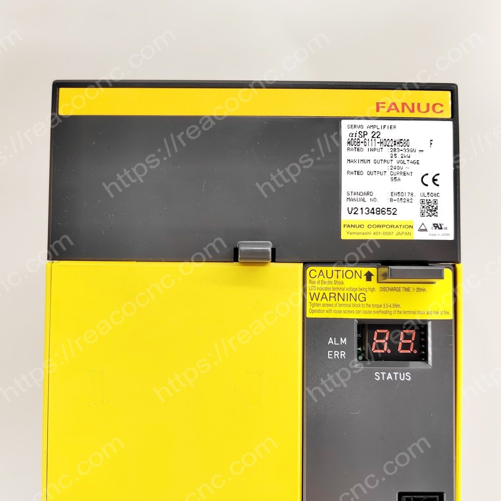 Model label of FANUC A06B-6111-H022#H580 spindle drive