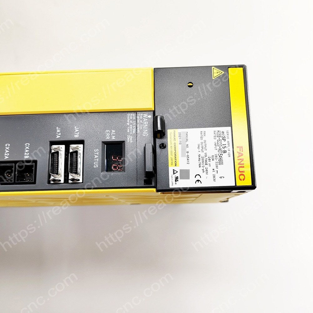 Model label of FANUC A06B-6220-H015#H600 spindle drive