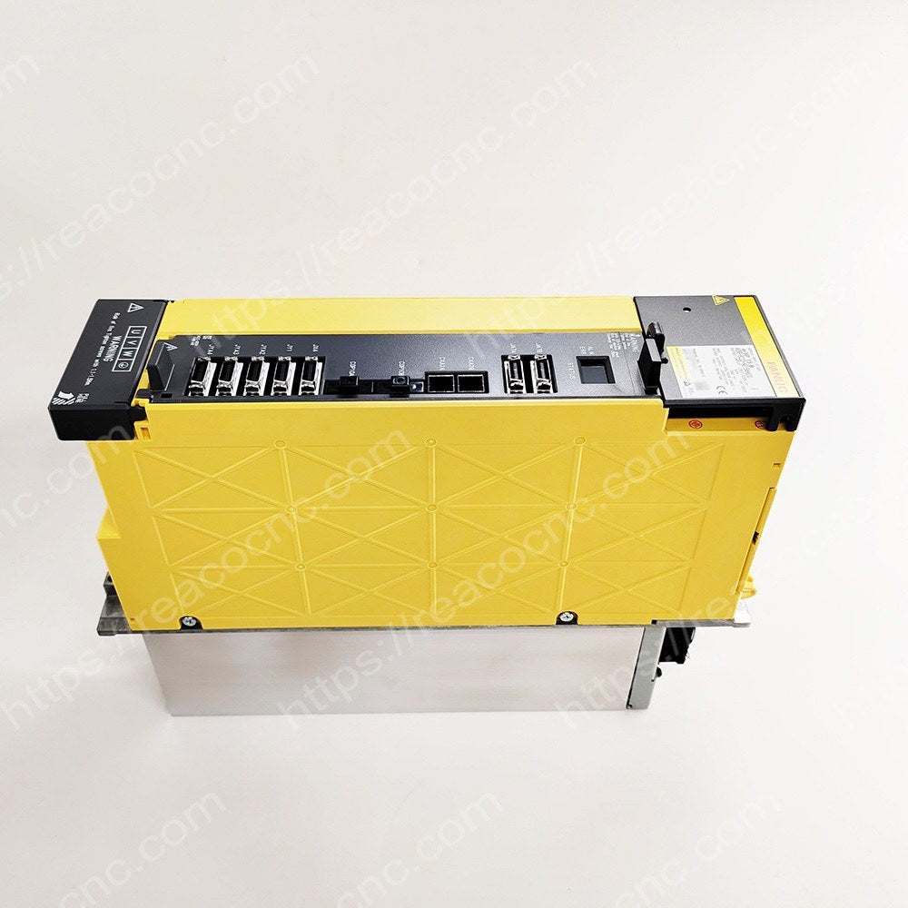 Back side of FANUC A06B-6220-H015#H600 spindle drive showing mounting interface