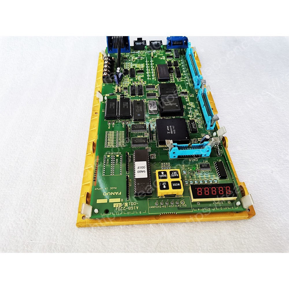 Model label of FANUC A16B-2201-0010 spindle board