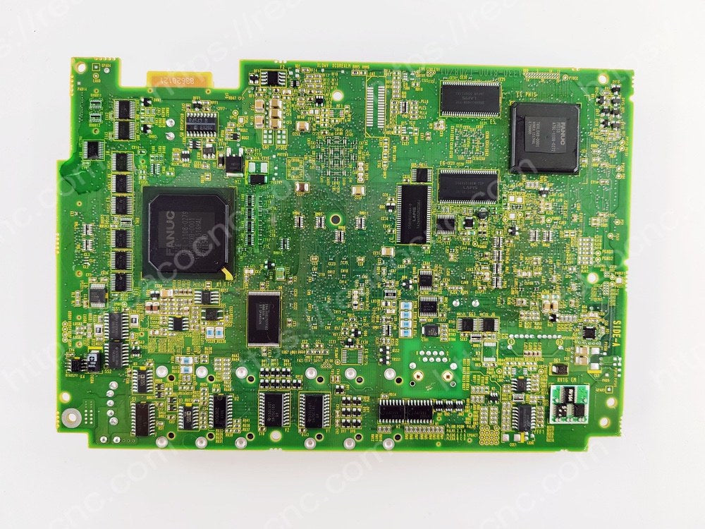 Back side of FANUC A17B-8100-0201 PCB showing connectors