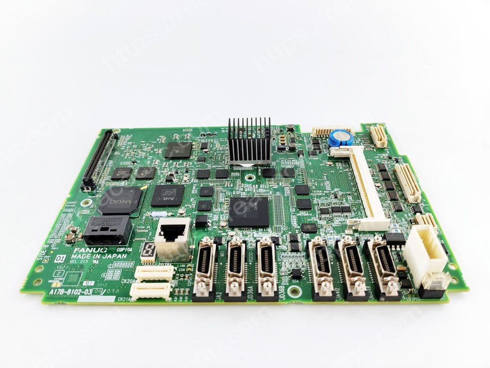 Side view of FANUC A17B-8102-0306 CNC main control PCB board