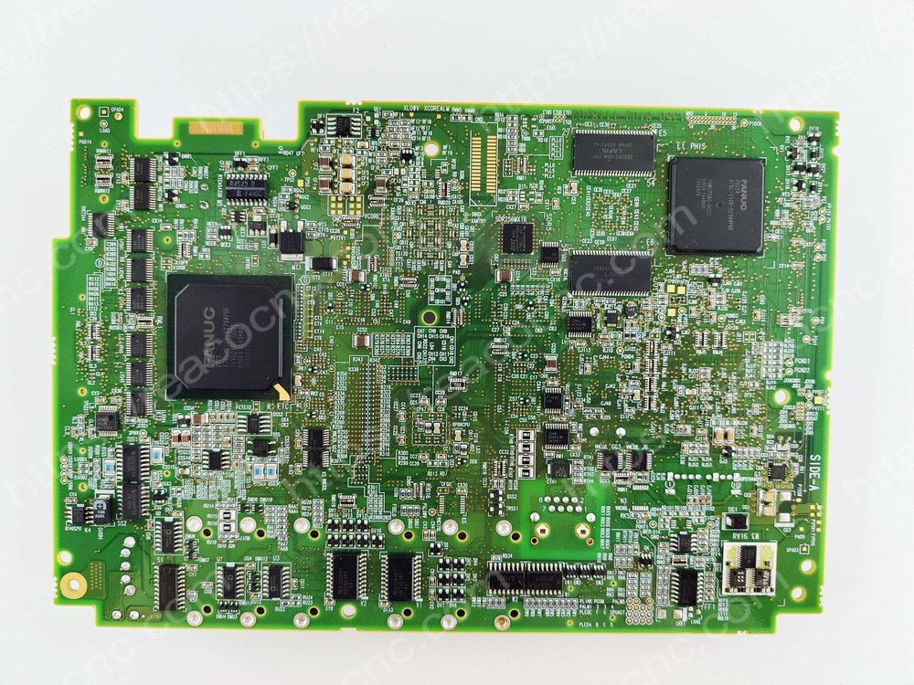 Back side of FANUC A20B-8102-0114 PCB showing solder points and layout