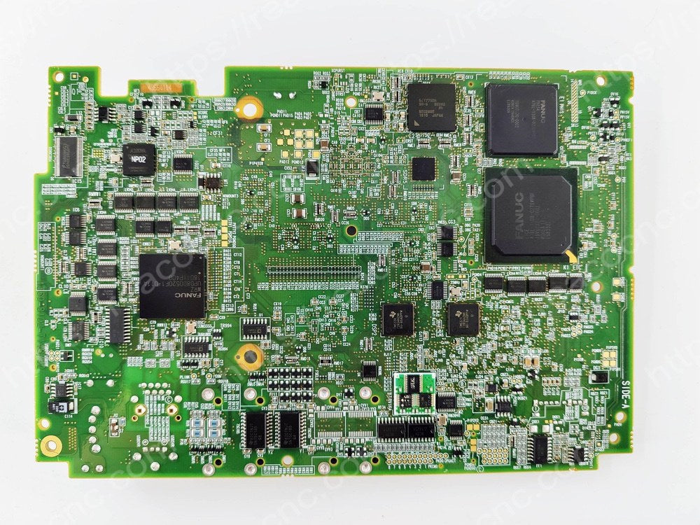 Back side of FANUC A20B-8102-0140 PCB showing solder points and layout