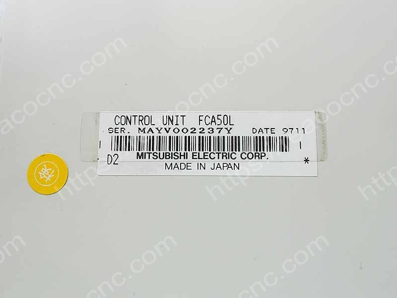 Mitsubishi FCA50L System Model plate closeup - Verification and Repair available