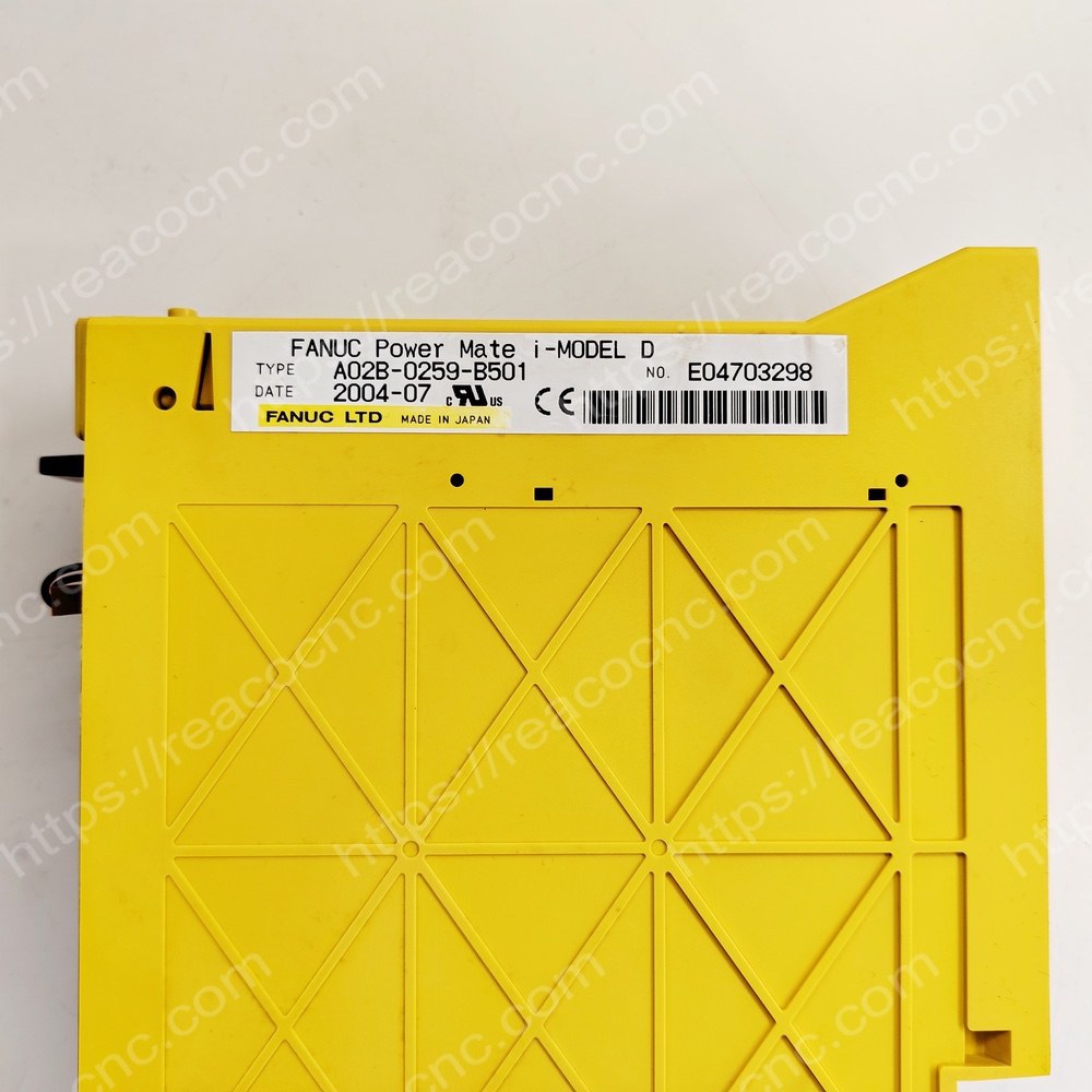 POWER Mate i-MODELD A02B 0259 B501 System Model number plate closeup for verification - POWER Mate i-MODELD A02B 0259 B501